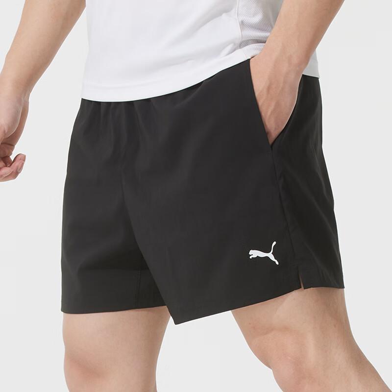 Puma Дышащие Тканые Свободные Повседневные Шорты Мужские шорты Черные 527369-01