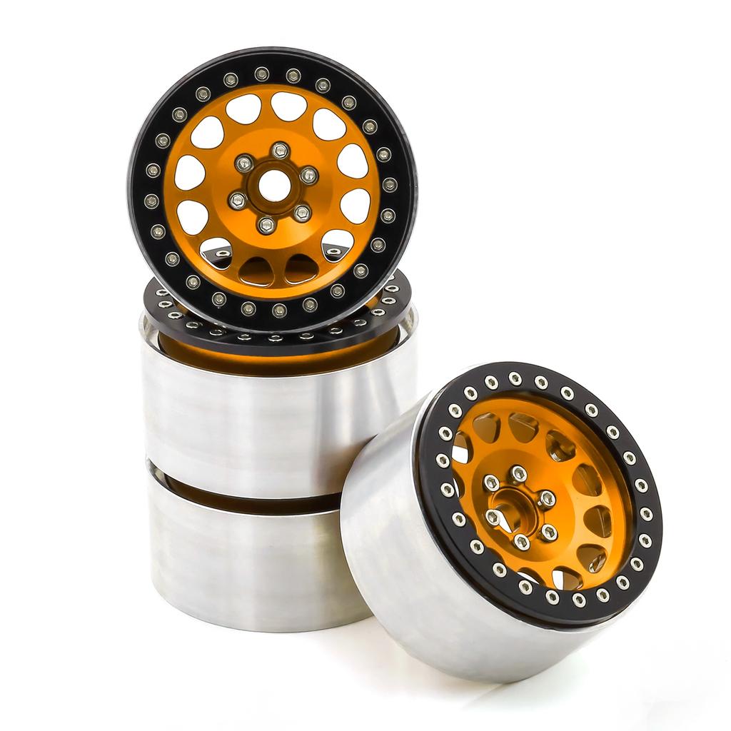 Aluminum Alloy Wheel Beadlock Wheel s Hub 4pcs 2.2inch 65*36mm Replacement for 4 6 Scx10 Rr10 Wraith 1Celsius8 1Cel