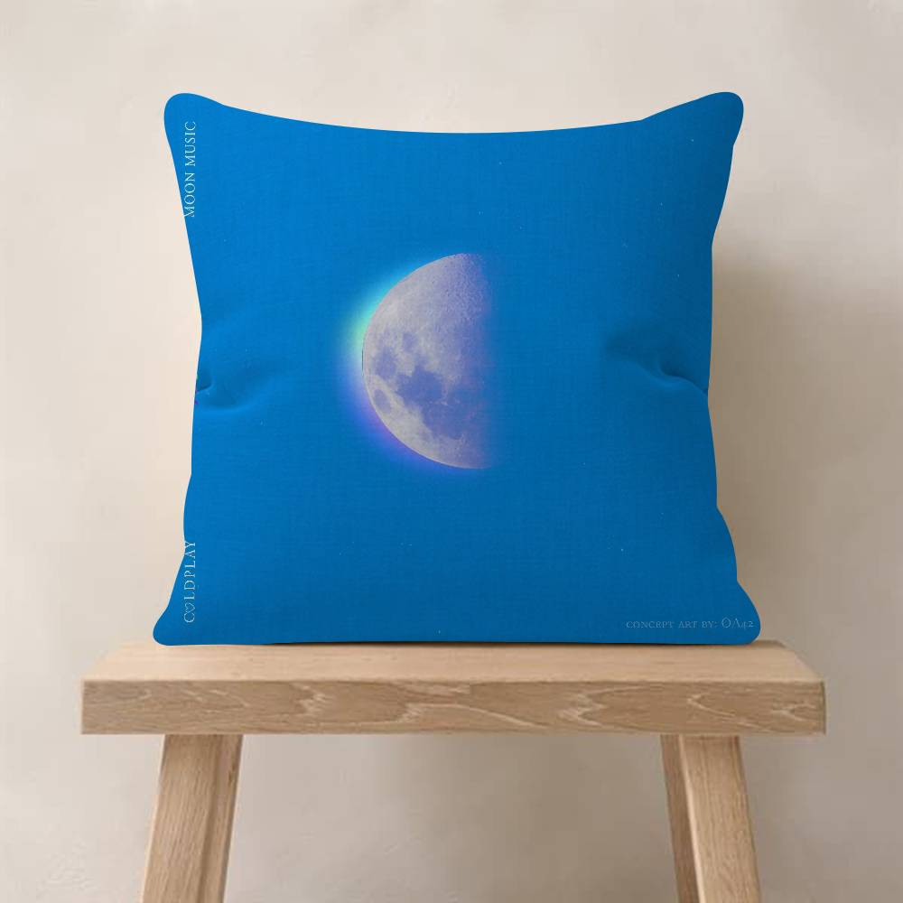 Band CColdplay Moon Music Cushion Cover Decorative Pillow Sofa Home Decor case pillow cases