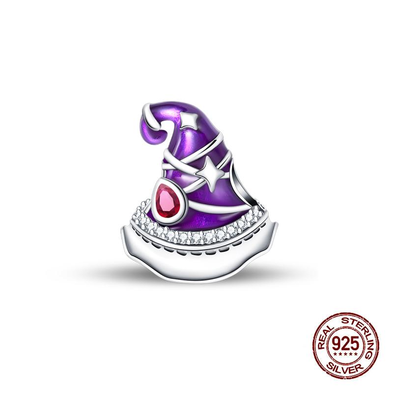 Halloween Charms Bead Copper Luminous Pumpkin Ghost Dangle Fit Bangle Bracelet Necklace Diy Jewelry