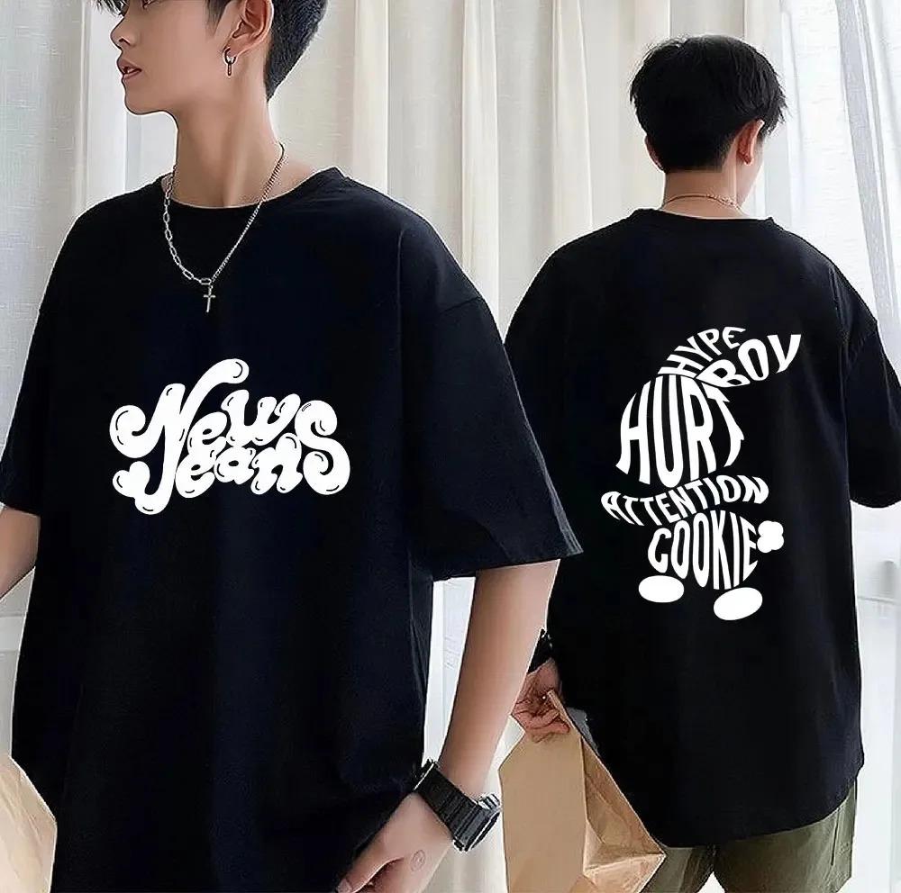 Plus-size Unisex Dress NewJeans Bunny Graphic T Shirt Fashion Harajuku T-Shirts Unisex Women Kpop Short Sleeve Cotton T-Shirt Unisex