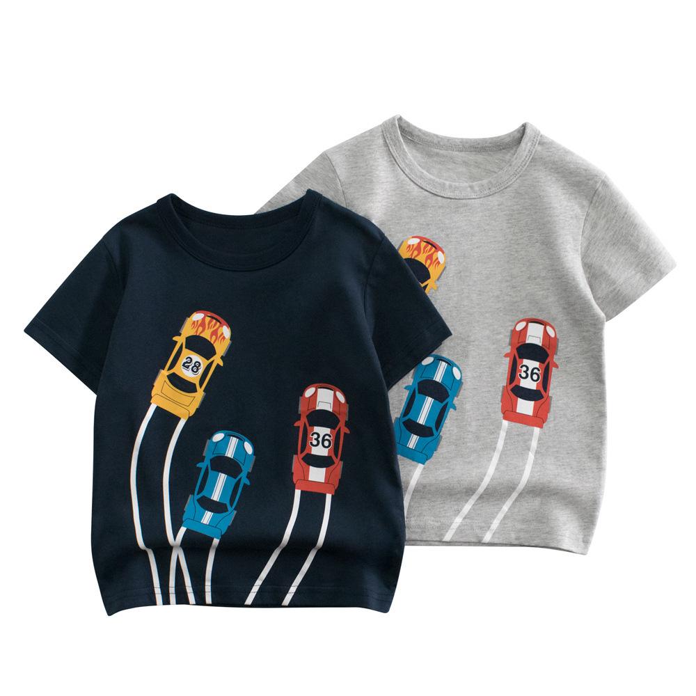 Boys Cotton Short Sleeve T Shirt Summer Korean Toddler Top