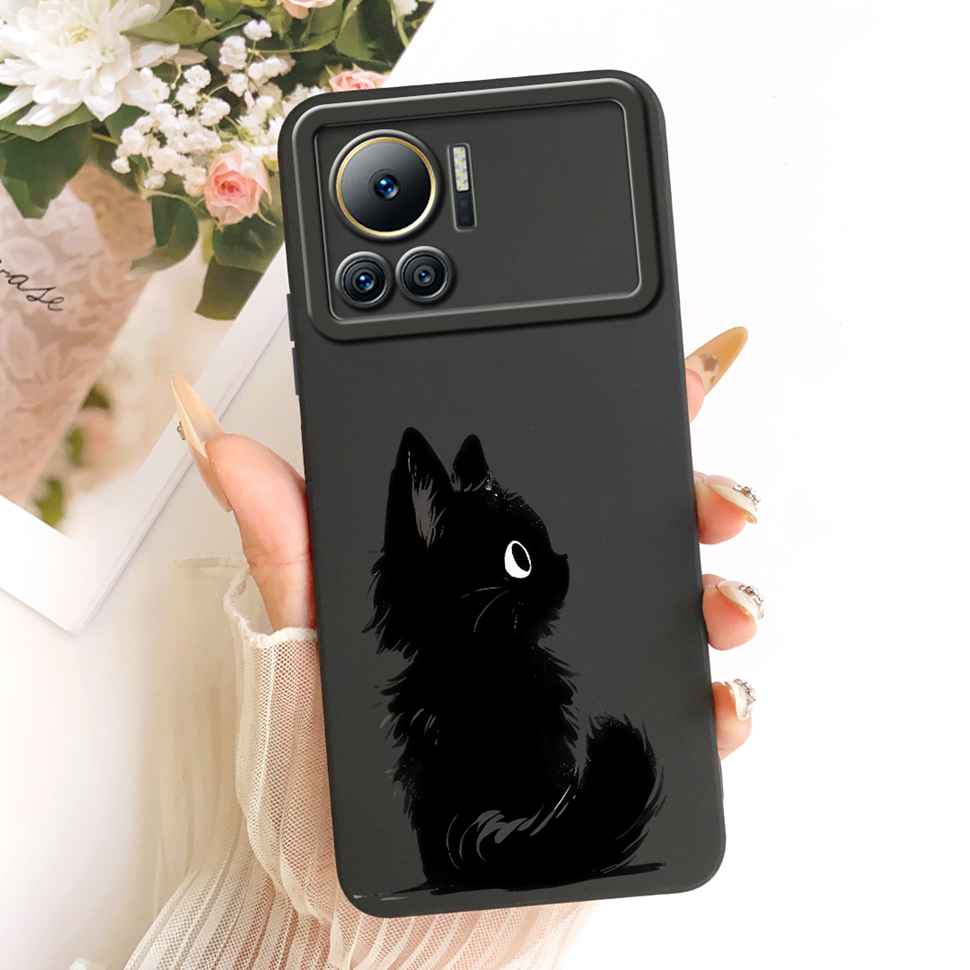 Для Infinix Note 12 VIP Чехол Милый Кот Мультяшный Цветок Силиконовая Крышка Для Infinix Note12 VIP 12 Vip X672 6.7" Чехлы Для Телефона Coque
