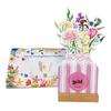 Detachable Base Bloomy Flowers Desk Calendar Wooden Base Monthly Planner  for Table Desk Decor