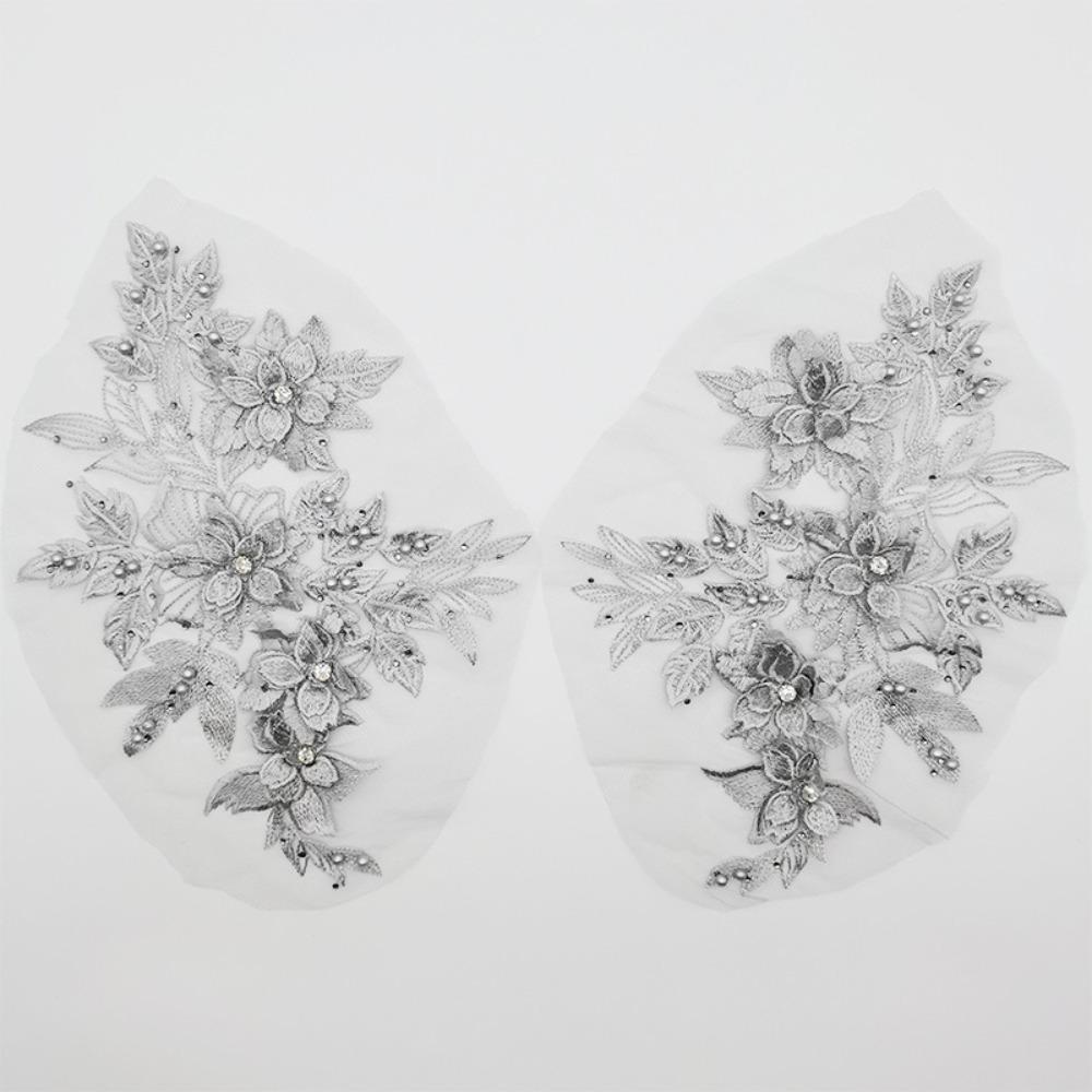 Элегантная нашивка с вышивкой пайетками, вышивка цветов, аппликация для одежды, шитье