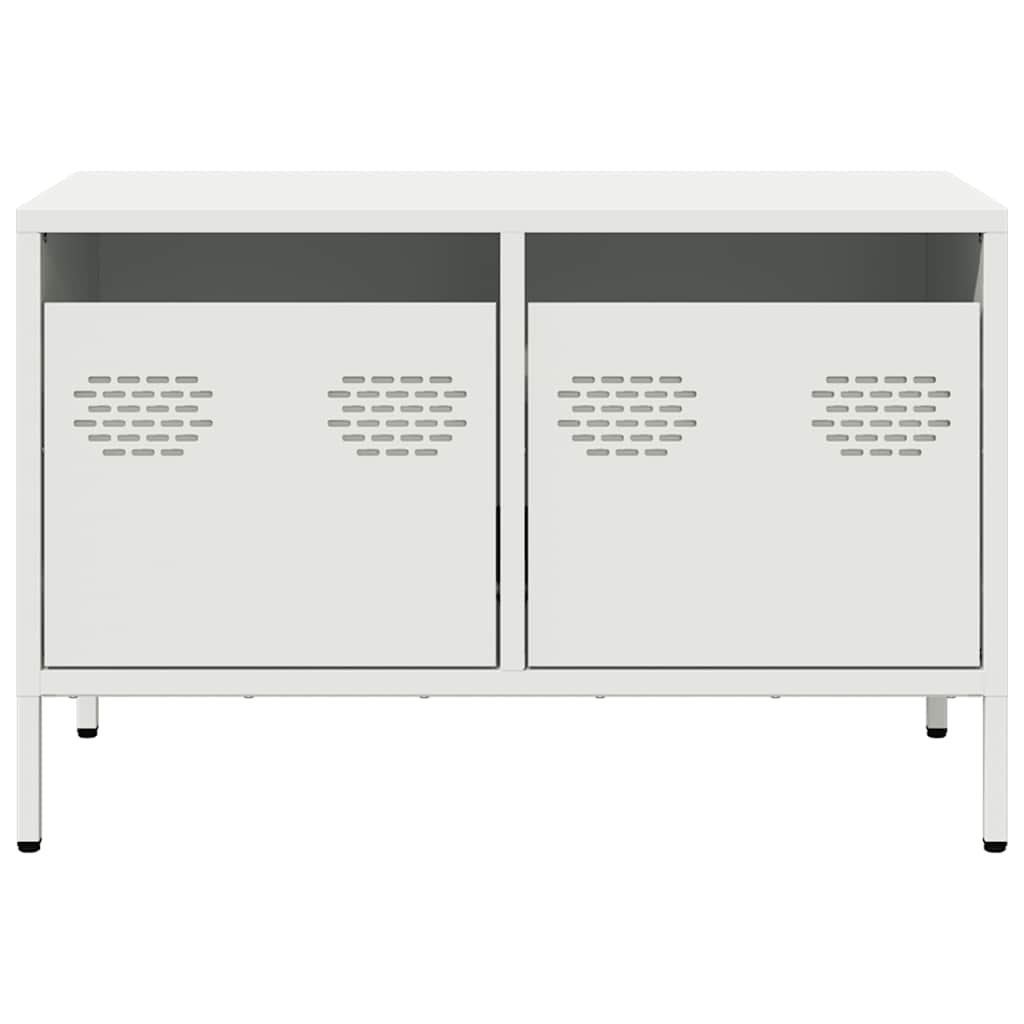 Vidaxl Szafka Rtv, Biała, 68X39X43,5 Cm, Stal Walcowana Na Zimno