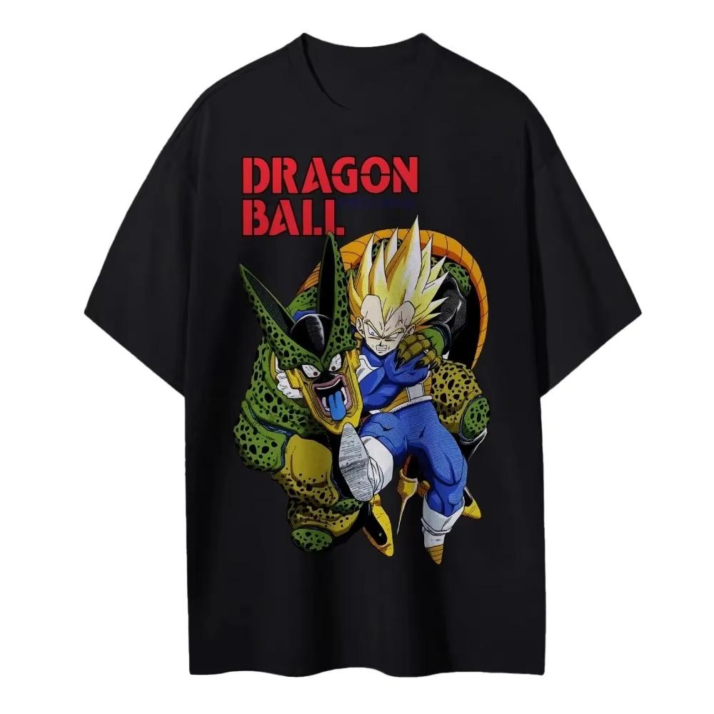 2026 New Summer Dragon Ball 40th Anniversary Cell pure Cotton Anime Printed Tshirt fashion Casual Streetwear Unisex Y2k