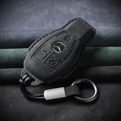 Замшевый кожаный чехол для ключей для Mercedes Benz ACERM class CLA GLA, чехол для ключа W204 W210 W124 W203 W205, сумка автомобильные аксессуары