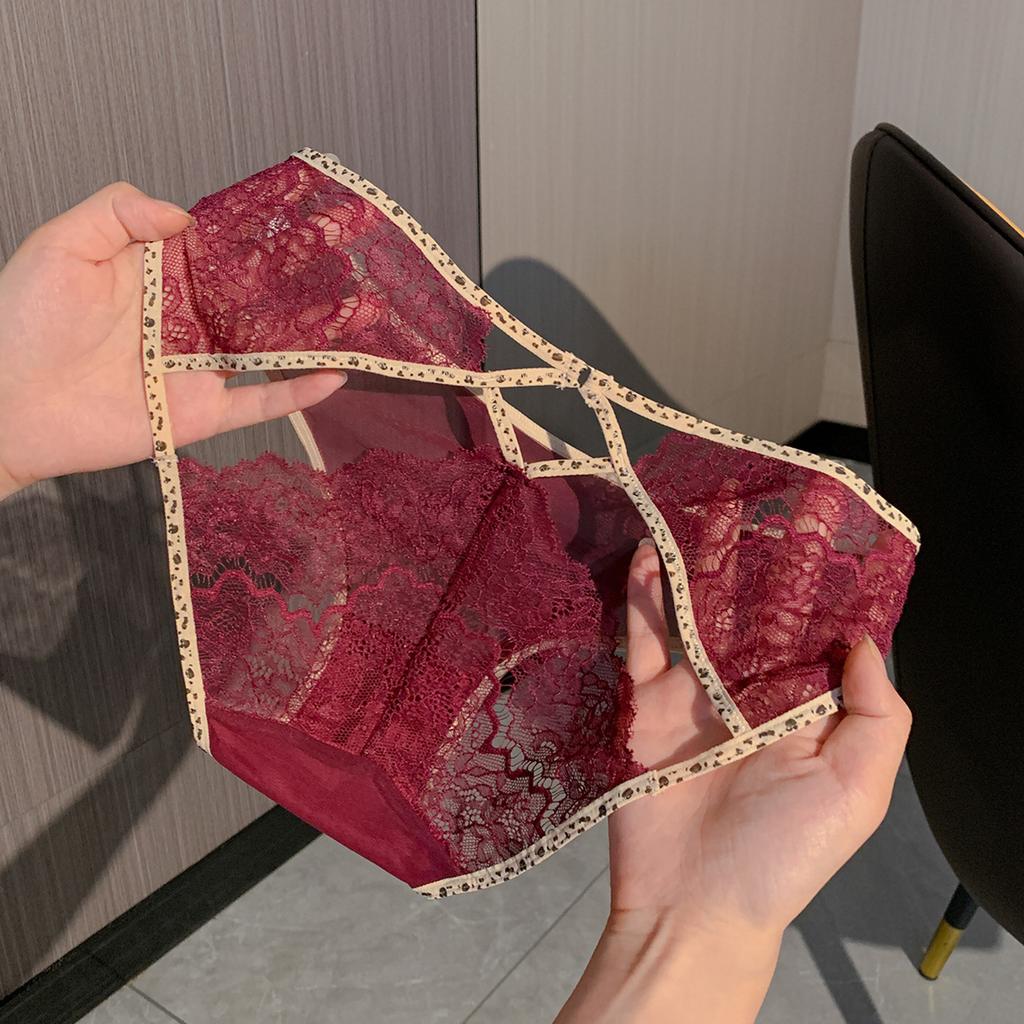 Женские Новые Летние Сексуальные Леопардовые Кружевные Прозрачные Треугольные Трусики
