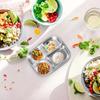 304 Stainless Steel Divided Dinner Plate 4/5-Compartments School Food Plate  Kindergarten