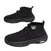 Men's high-Top Running Shoes Fashion Sneakers Lightweight Breathable Flying Knitting Lace Up Mesh Walking Shoes Workout Casual Sports Shoes for Male