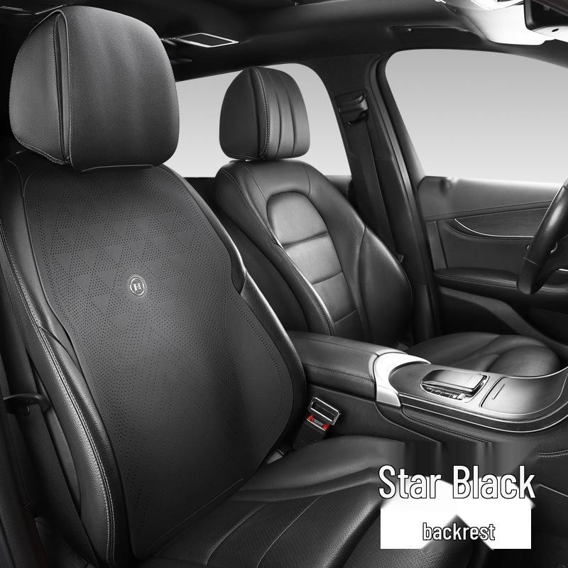 Универсальный замшевый комплект подушек для автомобильного сиденья - Всесезонный, Трехкомпонентный, Готовый к лету, Тонкая подушка с поясничной поддержкой.