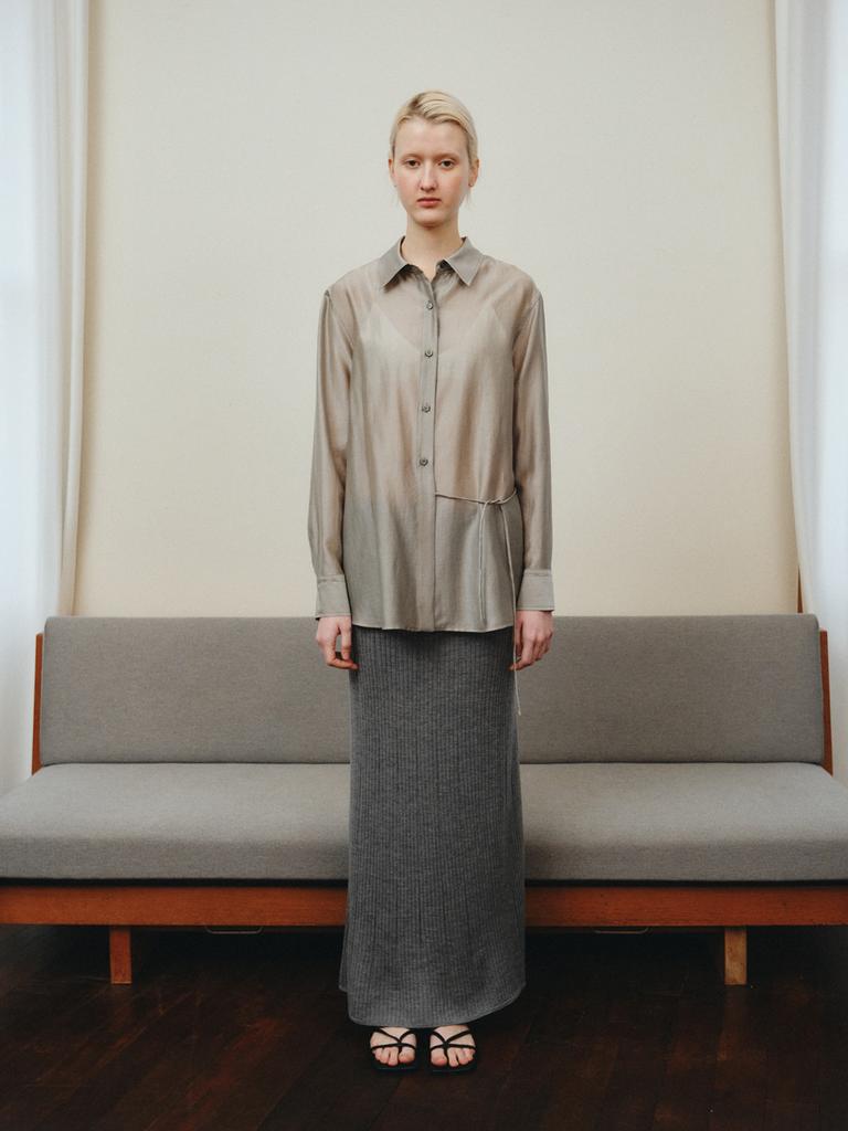 Рубашка-кимоно Reply Sheer Wrap_Светло-хаки
