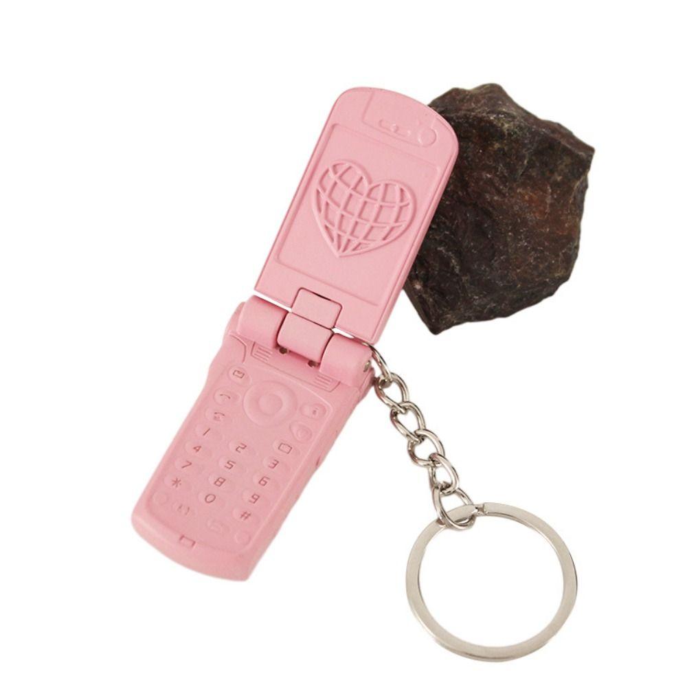 Mini Cell Phone Figure Key Ring Vintage Car Key Chain Phone Model Keychains  Kids Gifts
