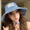 Джинсовые панамы с широкими полями Легкая защита от солнца Панама-ведро Мягкая Ретро Рыбацкая шляпа Женские