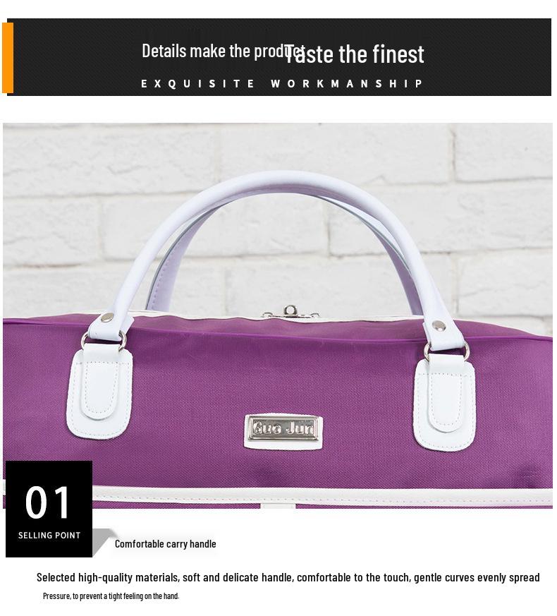 Большая дорожная сумка-тележка в корейском стиле - Легкая, складная ручная кладь для женщин, мужчин и студентов