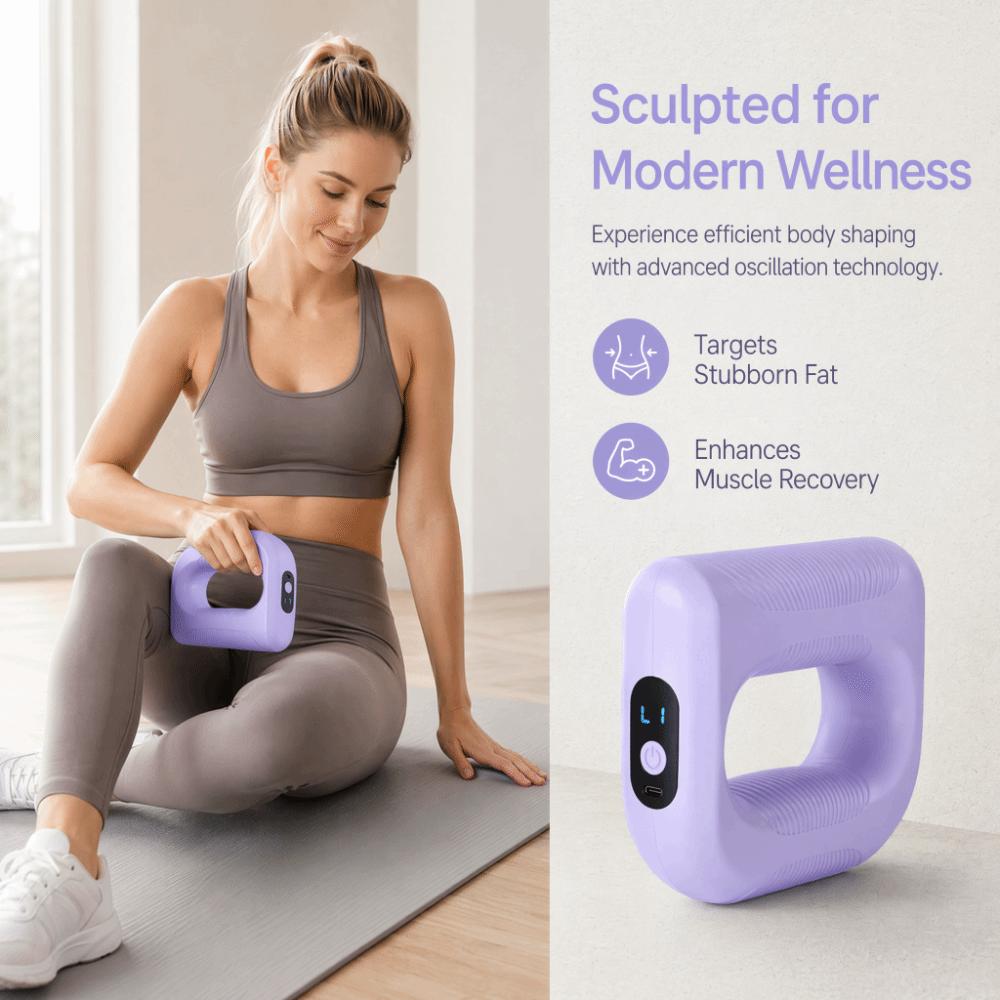 Portable Electric Fascia Massage Ring Adjustable Speed Muscle Handheld Massager Yoga