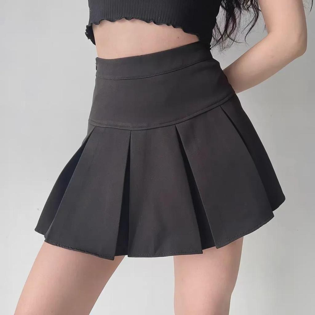 High Waist Pleated Skirt - Spring/Summer Edition, Anti-Exposure, Slim Fit, Short JK Style