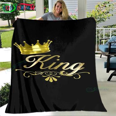 Уютный фланелевый плед для кровати King Queen, дивана, ванной, портативный декор, подарок для взрослых и детей