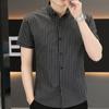 Senior Sense Shirt Men's Short-sleeved Trend Handsome Light Luxury Spring and Summer New Business Casual Striped Shirt