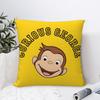 Good Night George C-Curious Monkey Pillow Case Plush Fabric Soft Pillowcase Double Sided Print Cushion Cover Throw Pillow Cover