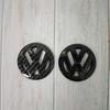 Hot Volkswagen Carbon Fiber Logo Steering Wheel Decal Sticker Golf 7 Rline Logo Accessory Black 3D Sticker Car Badge Logo