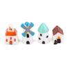 4Pcs Miniature House Fairy Garden Craft Micro Cottage Landscape Decoration For DIY Resin Crafts