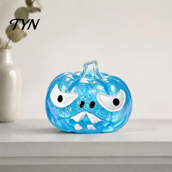 Halloween Pumpkin Squeeze Toy Grimace for Stress Relief, Soft TPR Sensory Fidget Durable Pinchable Ball Adults Children, Portable Pinch Emotional