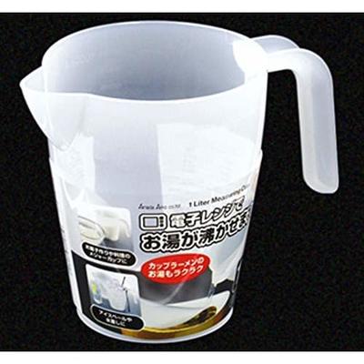 СОСЕД КЛОУН Микроволновая безопасная грелка для воды и мерный стакан [Безопасный для микроволновой печи] Мгновенный нагреватель воды, Экономящая время посуда, Сделано в Японии, Включает взлетно-посадочную полосу