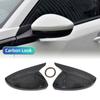 Side Wing Rearview Mirror Cover Cap For Peugeot 208 2020-2025 Peugeot 308 2014-2020 508 2008 Carbon Fiber Black