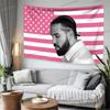Дрейк Розовый Американский Флаг Гобелен Флаг США Американский флаг для Спальни Гостиной Комнаты Гобелен Комнаты Общежития С