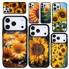 Чехол Case для iPhone 17 Air 16 Pro Max 15 Plus 11 13 Mini 14 12 Задняя крышка телефона Цветы 1 Подсолнухи