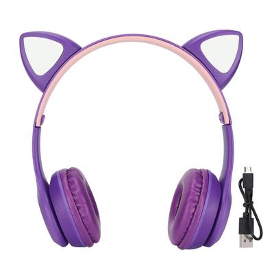 Y47 Cartoon Cat Ear BT Headset Стабильная стерео беспроводная BT-гарнитура для детей и девочек