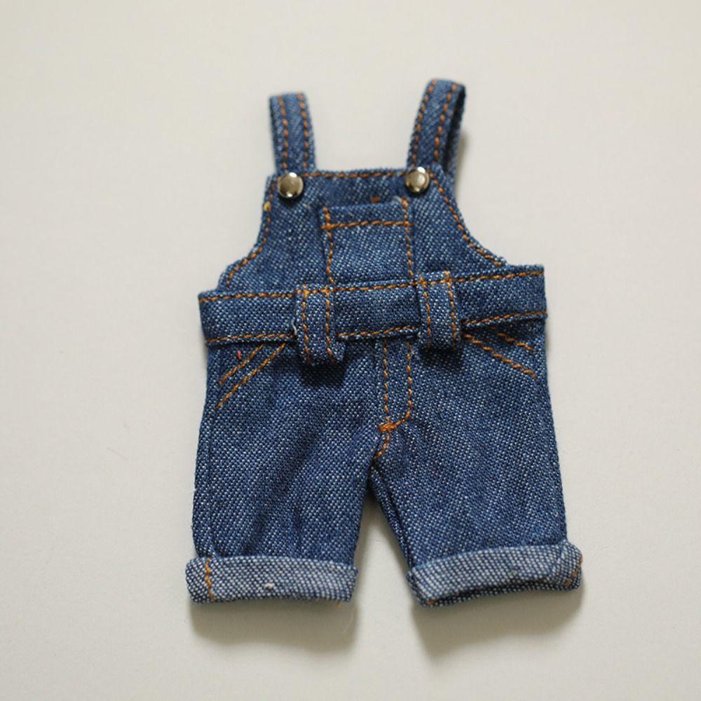 Multi-colors Doll Rompers Outfits Handmade Strap Shorts New Doll Jeans Pants For 10cm Cotton Doll