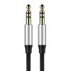 Baseus Yiven M30 Stereo Audio Cable Aux 3.5 Mm Male Mini Jack 1.5 M Silver-Black (Cam30-Cs1)