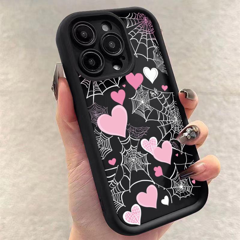 Чехол для телефона с рисунком в виде сердца для iPhone 16 15 14 Pro Max 12 13 11 Pro X XR XS 7 8 16 15 Plus SE 2022 Ударопрочный Матовый Чехол