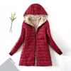 Женское зимнее пальто с капюшоном, толстая плюшевая подкладка, облегающий крой, ветрозащитная застежка-молния, длинные рукава, эластичные манжеты, уличная куртка, повседневная одежда, термобелье