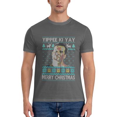 Yiippee Ki Christmas Korean Style Tshirt Solid Color Minimalism Easy To Clean Cotton Tee