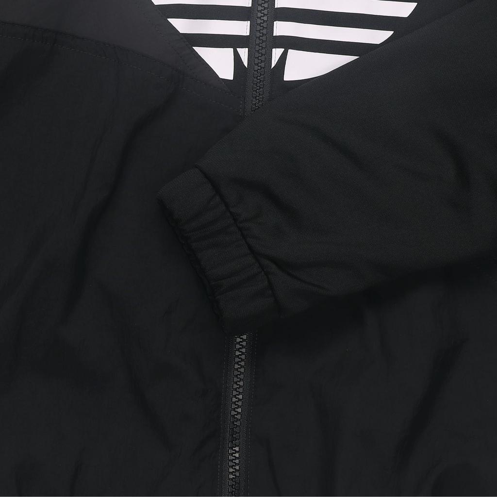 adidas Оригинальная рабочая одежда Куртка спортивная на молнии с большим логотипом спереди Женская куртка Черная HC7056