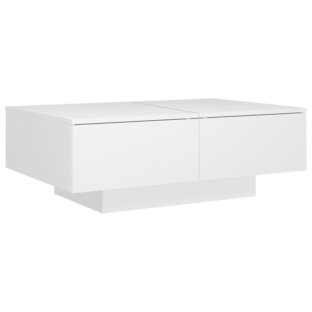 Vidaxl Stolik Kawowy, Biały, 90X60X31 Cm, Materiał Drewnopochodny