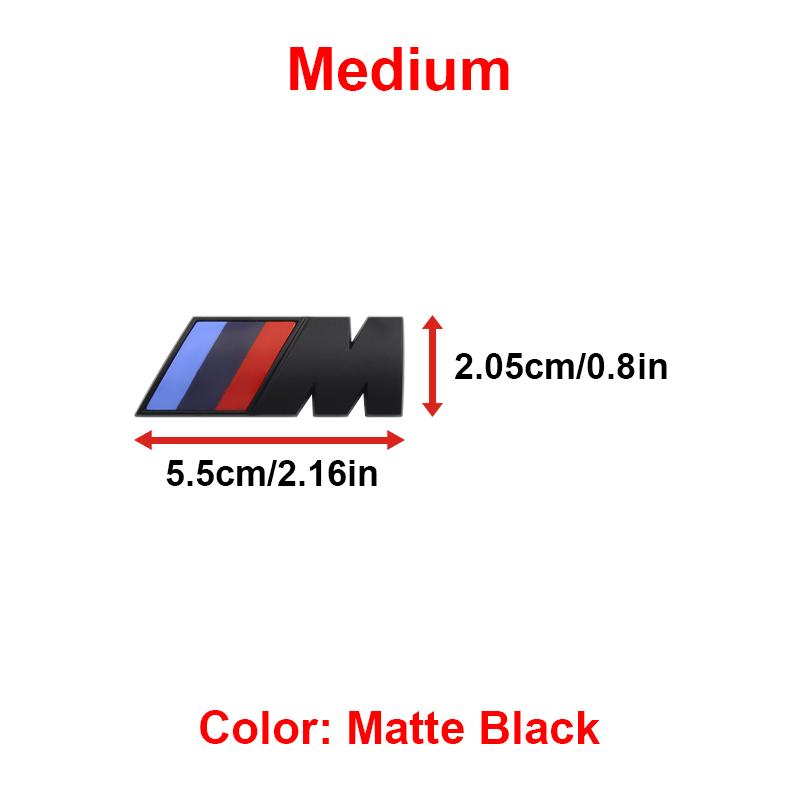 MLKK4 1PCS ABS Car Fender Side Emblem Rear Trunk Badge M Logo Sticker For BMW M M3 M5 M6 E46 E90 F30 G20 E36 E34 G20 G30 Accessories