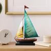 Железная статуя лодки Металлическая скульптура Подарок Домашний декор Модель корабля Парусник Фигурка для фестиваля Рождества
