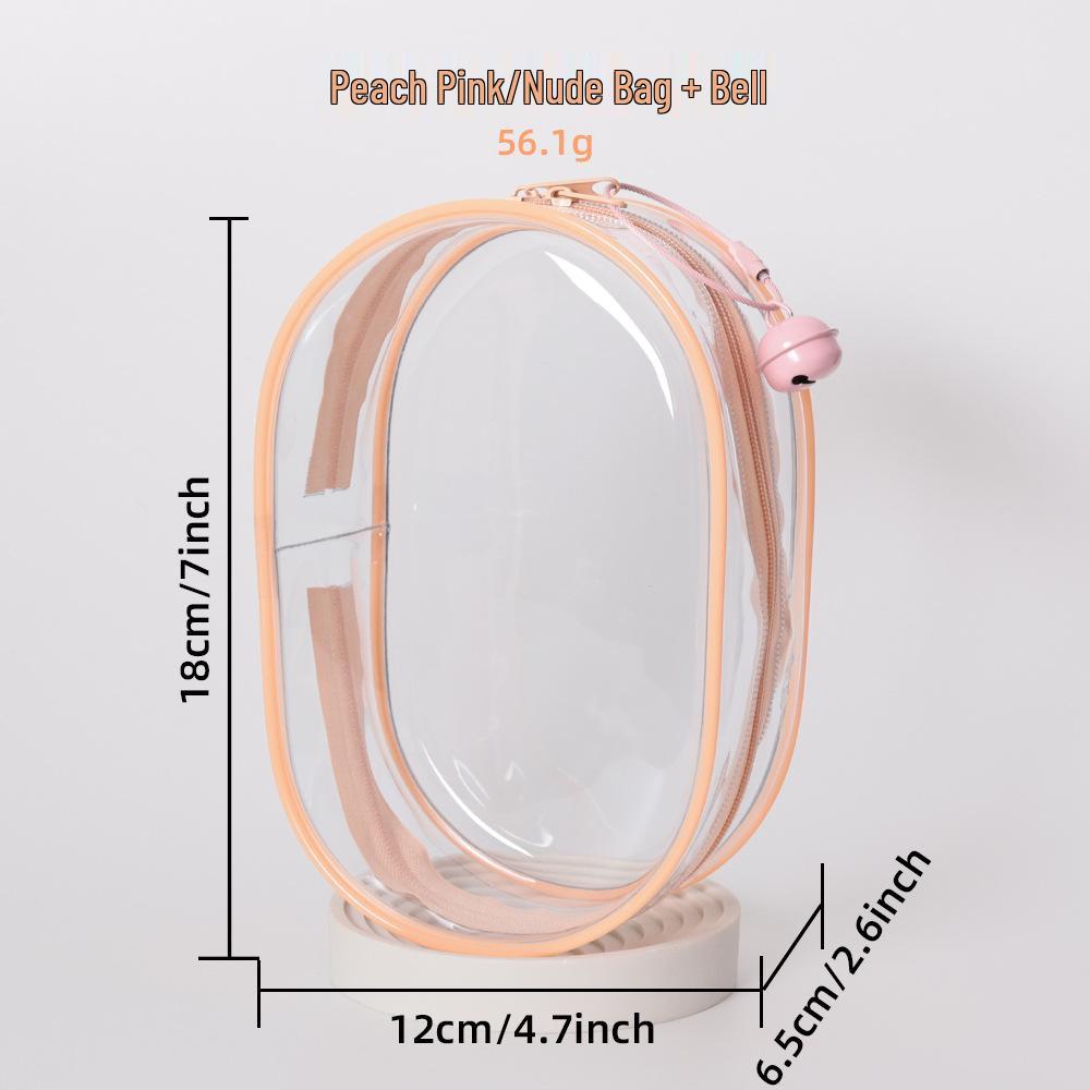 High-Transparency Thickened PVC Cotton Doll Storage Bag - Dustproof, Cute, Hanging, Transparent Q Round Design