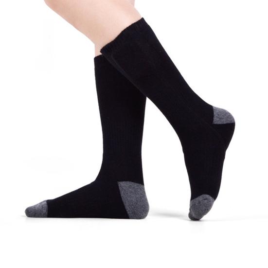 1 пара носков с подогревом, регулируемые по 3 температурам, быстро нагревающиеся, с USB-подзарядкой, от батареи, эластичные, утолщенные, электрические носки с подогревом для ног