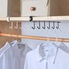 Kitchen Iron Seamless Nail Free Hook Cabinet Storage Rack Multi-functional Wardrobe Row Hook Arrangement Rack