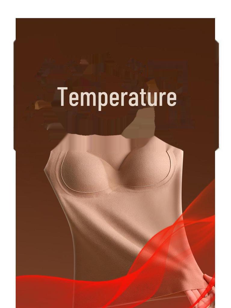 Женский двухсторонний бархатный теплый жилет с бесшовной нагрудной подкладкой - идеальное нижнее белье для осени и зимы