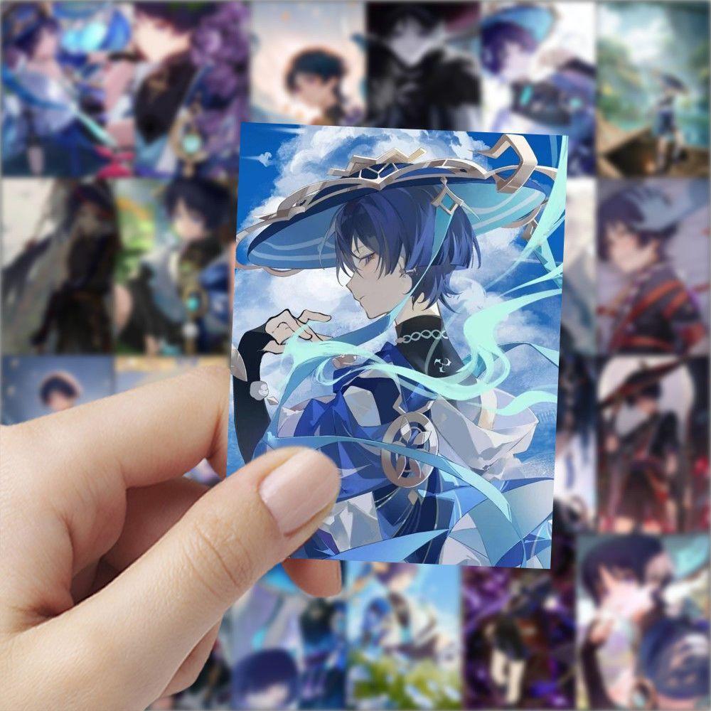 63шт Странник (Геншин Удар) Наклейки, самоклеящиеся украшения для рукописных журналов, периферийные наклейки