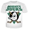Спортивная футболка с короткими рукавами и принтом шлема Mighty Duck. Летняя повседневная футболка свободного покроя с короткими рукавами. Милая мужская футболка в стиле хип-хоп.
