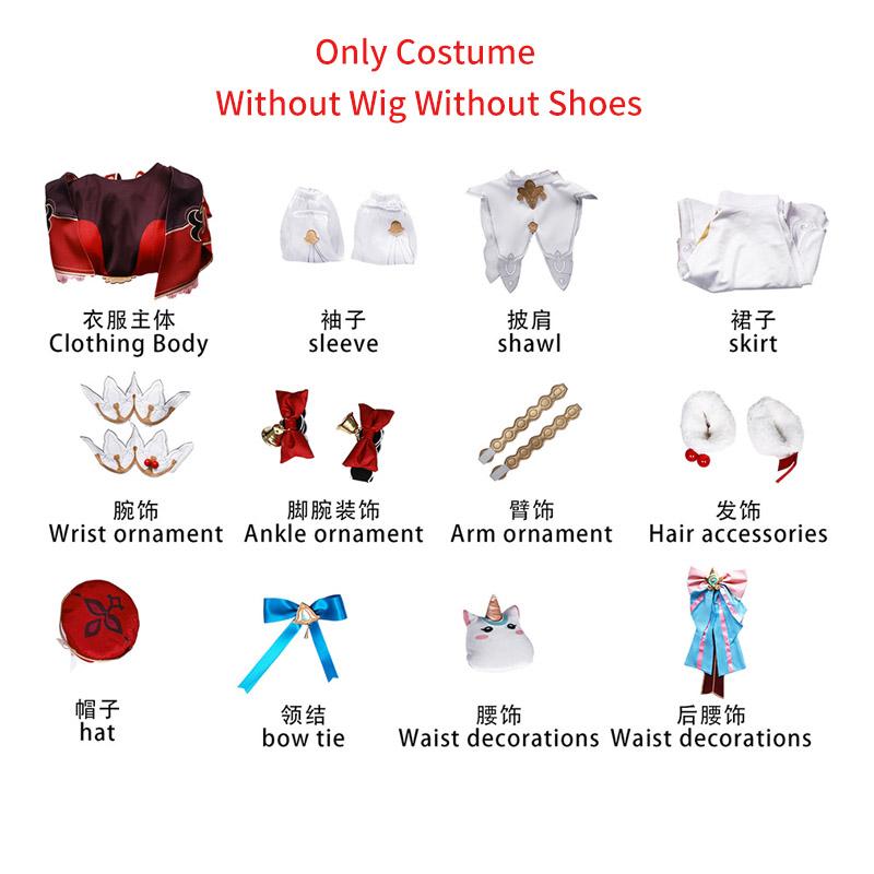 Star Rail Hyacine Cosplay Costume Wig Hair For Game Star Rail Hyacine Cosplay Shoes Women Carnival Party Role Play Outfits