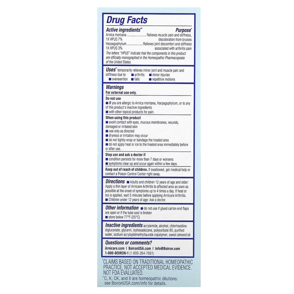 Arnicare, Arthritis Cream, Arthritis Pain Relief, 70G(2.5Oz)